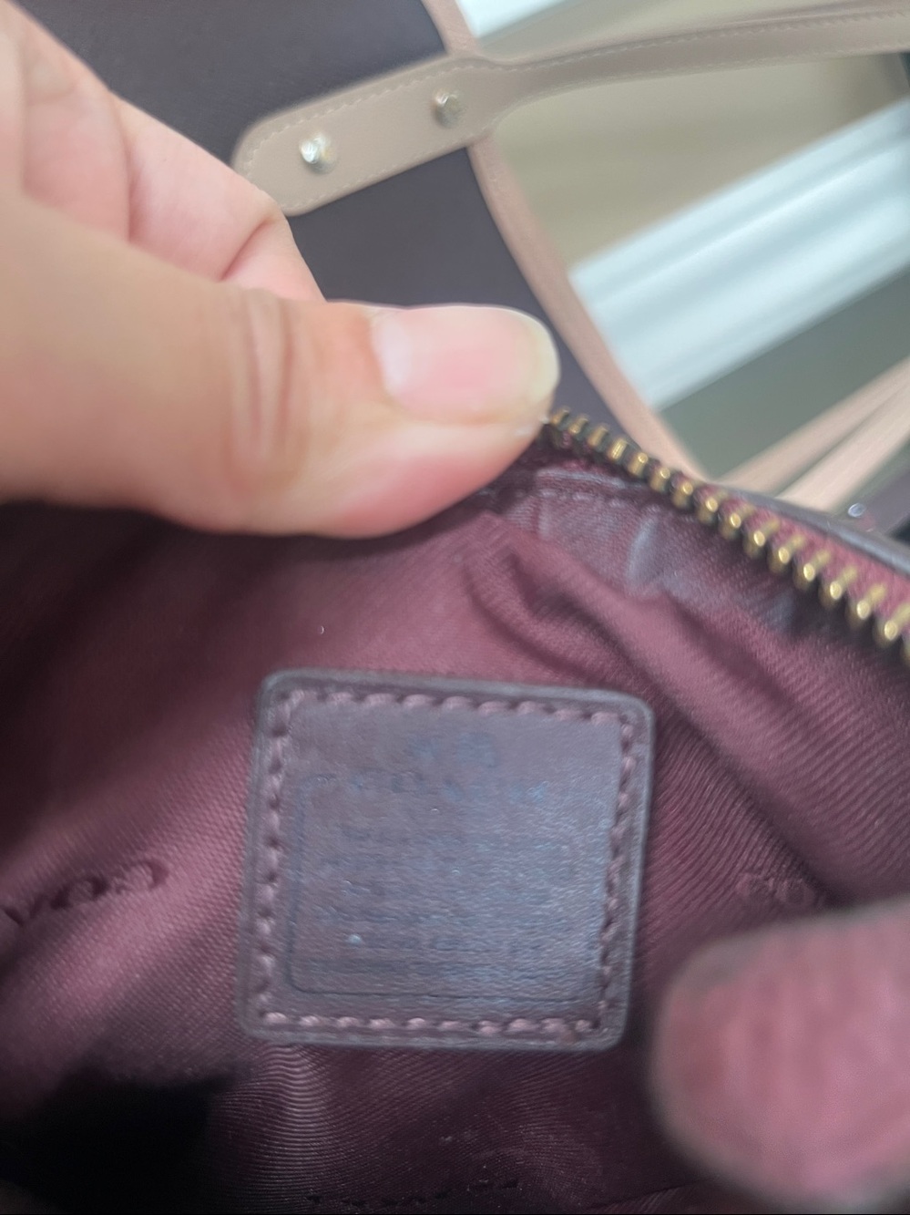 Coach Two-Piece Tote and Crossbody in Burgundy bag. - Picture 5 of 14